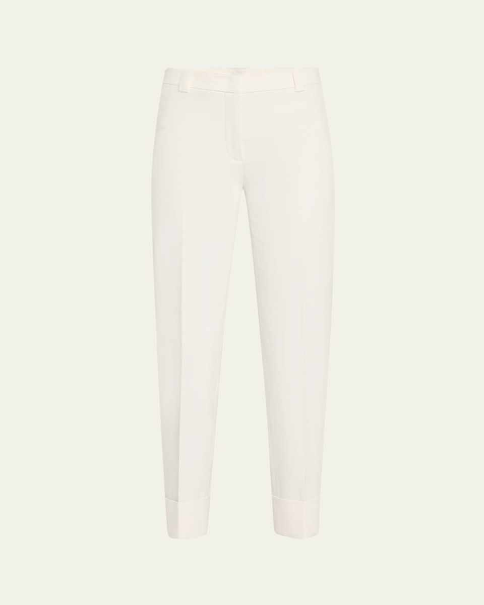 Maxima Cotton Denim Stretch Cropped Pants